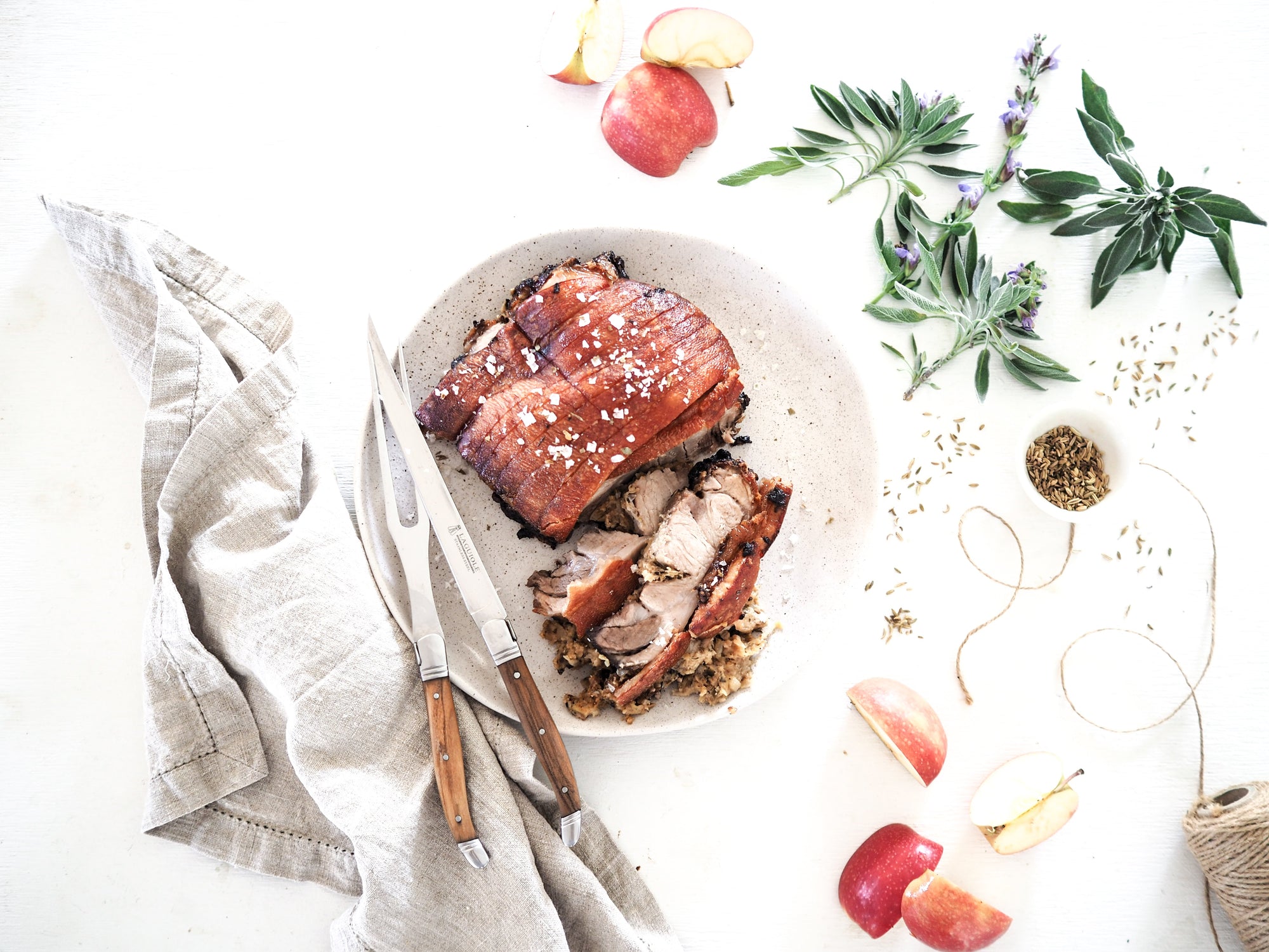 Roast Apple and Fennel Stuffed Loin of Pork