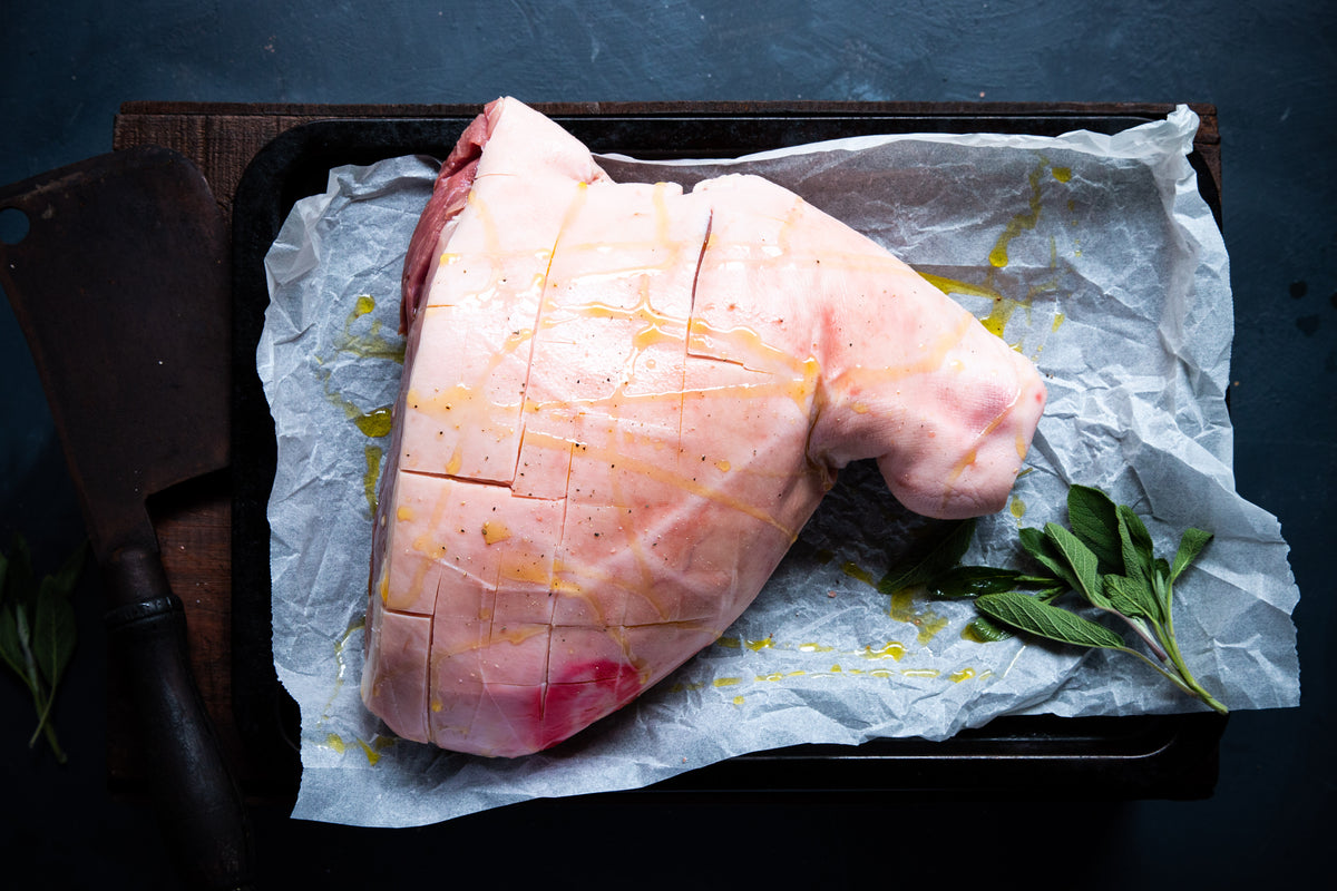 Certified Organic Christmas Roast Pork Leg