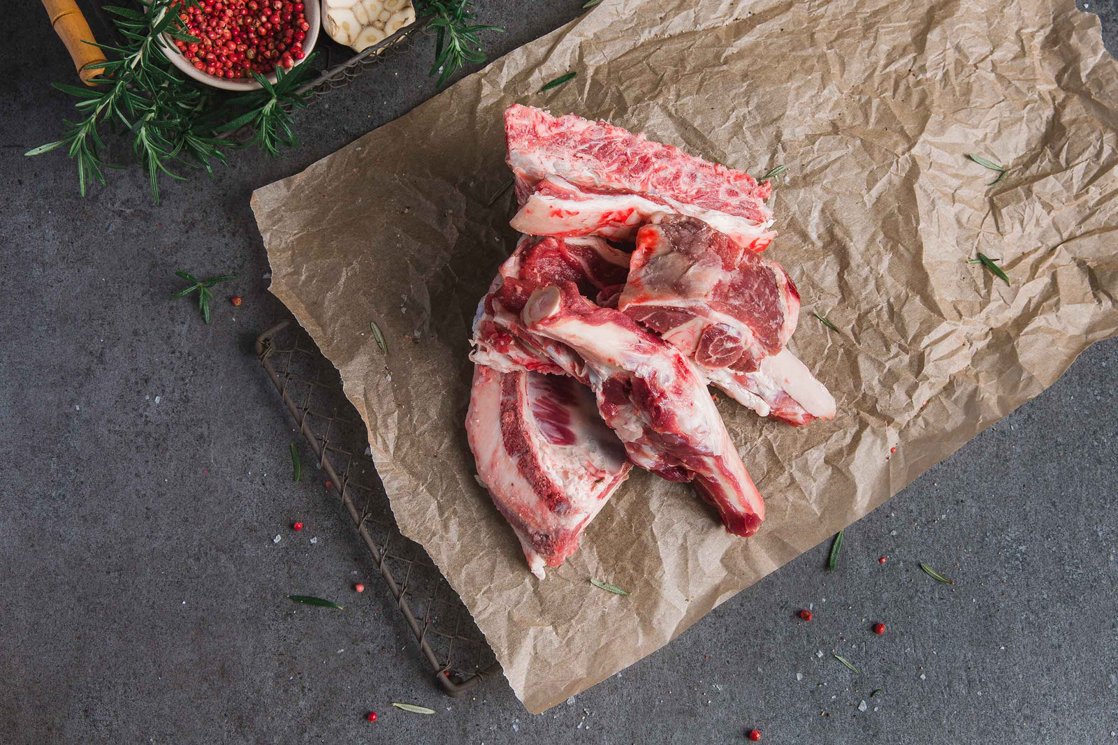 Certified organic lamb bones